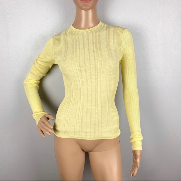 NEW VINCE RIB KNIT LONG SLEEVE TOP - Picture 2 of 10